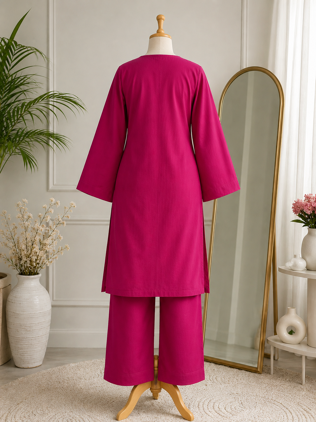 Al Juhra Premium 2 Piece Suit - Magenta Pink
