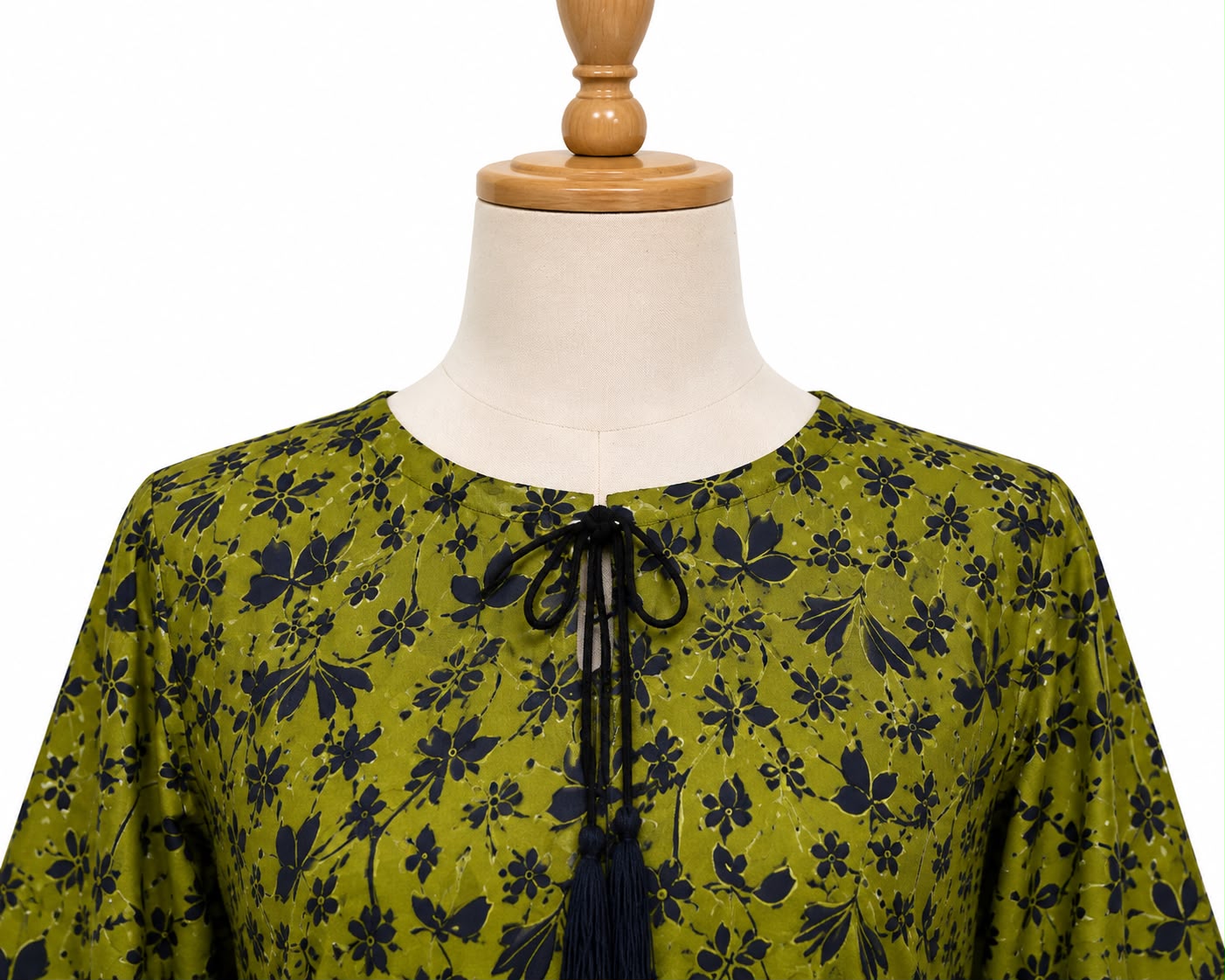2 Piece Printed Lawn Cotton Suit with Farshi Shalwar – Olive Green